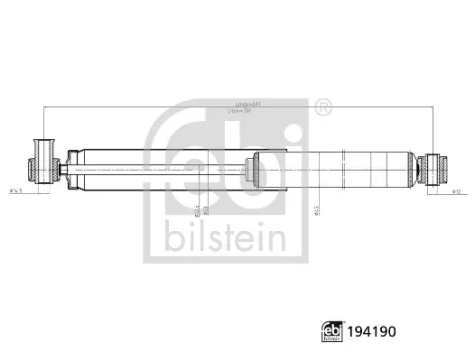 Амортизатор задний правый 194190 Febi