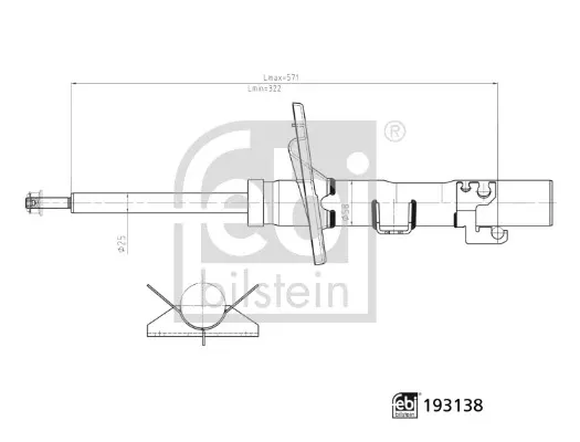 Амортизатор передний 193138 Febi