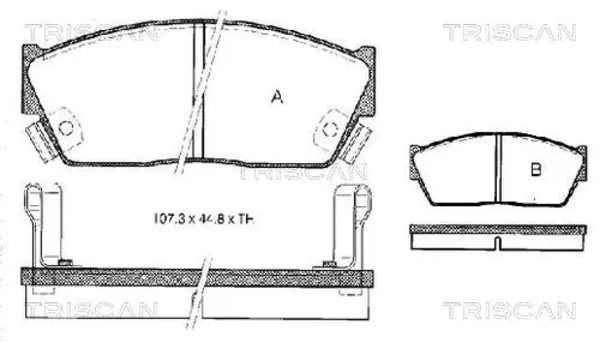  Передние тормозные колодки Hyundai Accent 1