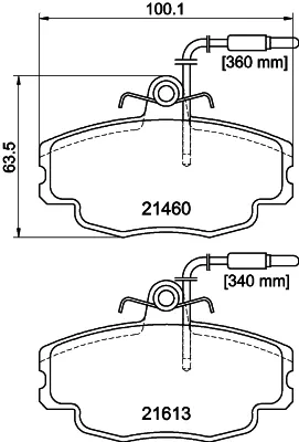 Передние тормозные колодки T5060 HELLA-PAGID