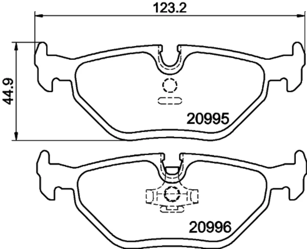 Задние тормозные колодки T1027 HELLA-PAGID