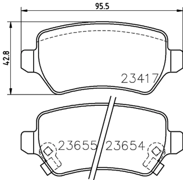 Задние тормозные колодки T5158 HELLA-PAGID
