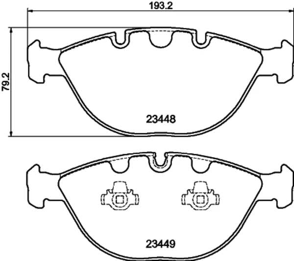 Передние тормозные колодки T1300 HELLA-PAGID