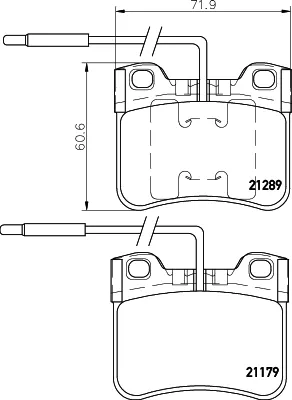 Передние тормозные колодки T1090 HELLA-PAGID