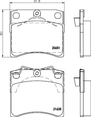Передние тормозные колодки T5115 HELLA-PAGID