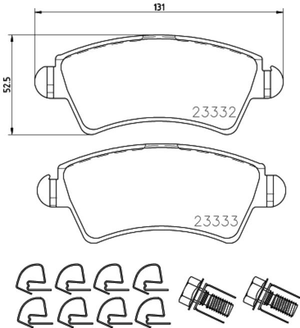 Передние тормозные колодки T1295 HELLA-PAGID