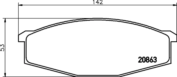 Передние тормозные колодки T0859 HELLA-PAGID