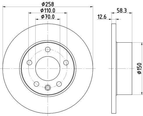 Передние тормозные диски 52405 HELLA-PAGID