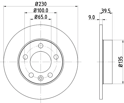 Тормозные диски 53955 HELLA-PAGID
