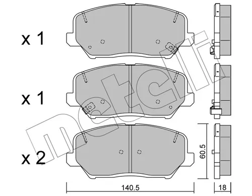 Передние тормозные колодки 2209970 Metelli