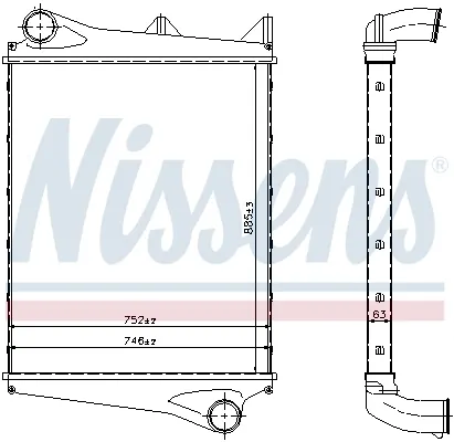 Интеркулер 96966 Nissens