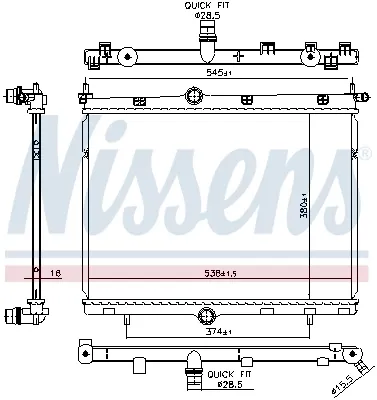Радиатор 606859 Nissens
