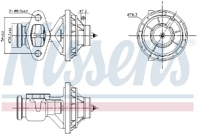 Клапан EGR рециркуляции газов NISSENS 98390