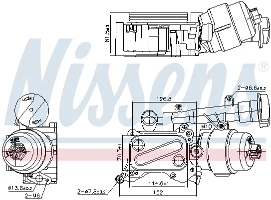 Корпус масляного фильтра 91346 Nissens