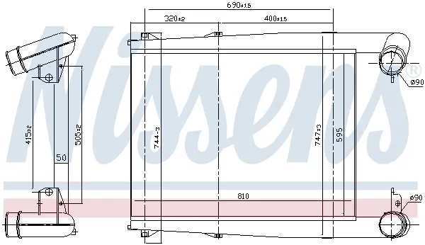 Интеркулер 97028 Nissens