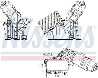 Корпус масляного фильтра NISSENS 91487