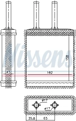 Радиатор печки 77519 Nissens