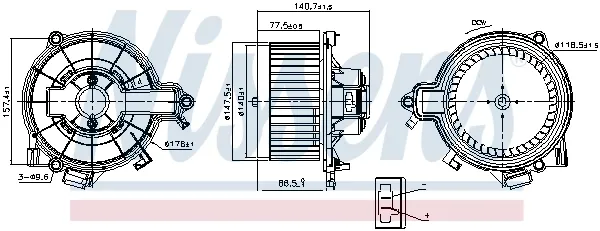 Вентилятор печки 87616 Nissens