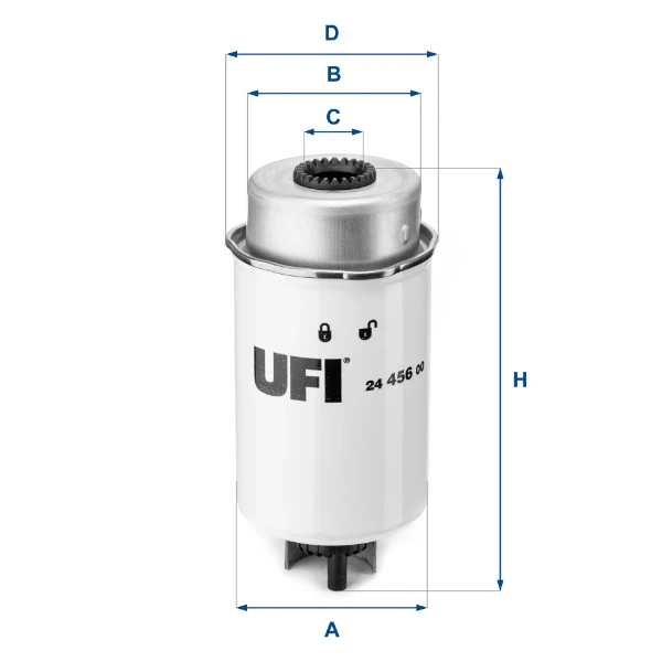 Топливный фильтр 2445600 UFI