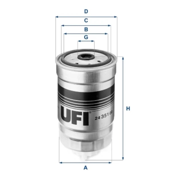 Топливный фильтр 2435100 UFI