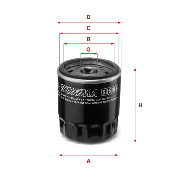 Масляный фильтр S3519R Sofima