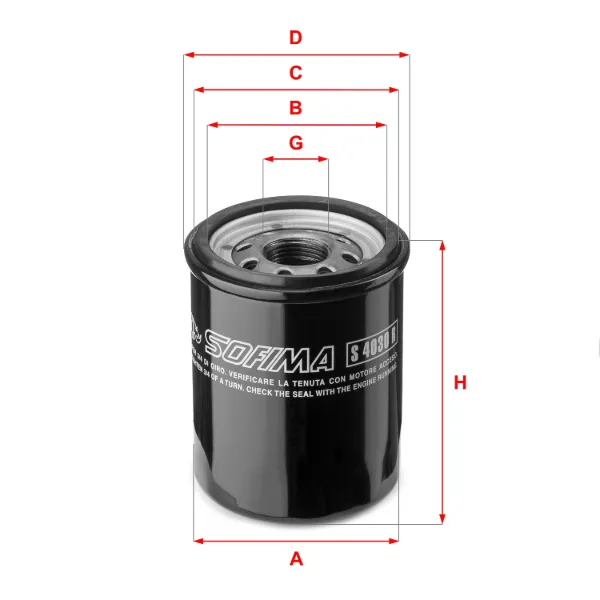 Масляный фильтр S4030R Sofima