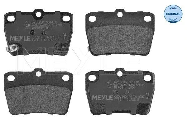 Передние тормозные колодки 0252365614W Meyle