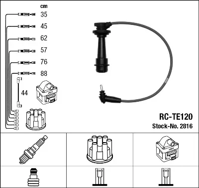 Высоковольтные провода RCTE120 NGK