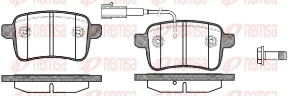 Задние тормозные колодки 145002 Remsa