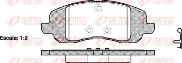 Передние тормозные колодки 080420 Remsa
