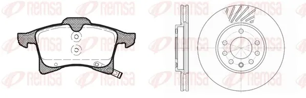 Передние тормозные диски 8103600 Remsa
