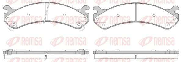 Передние тормозные колодки 075602 Remsa