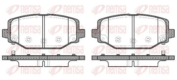Задние тормозные колодки 148304 Remsa