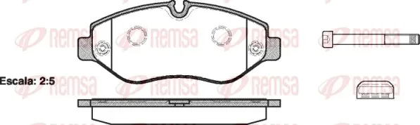 Передние тормозные колодки 124500 Remsa