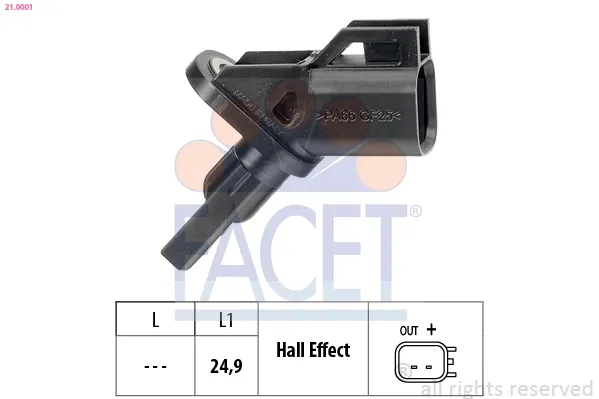 Датчик АБС передний 210001 Facet