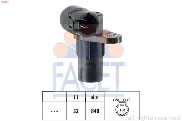 Датчик коленвала 90291 Facet