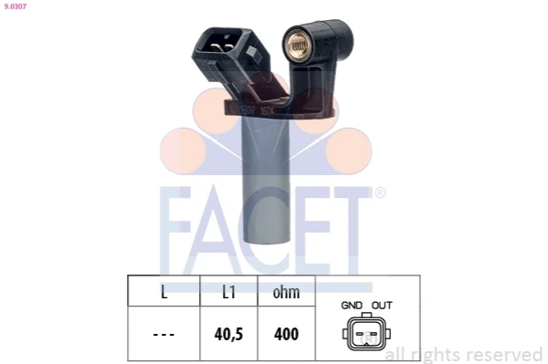 Датчик коленвала 90307 Facet