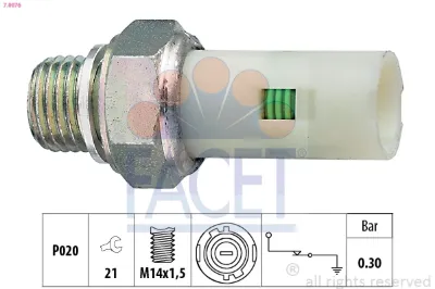 Датчик давления масла FACET 70076