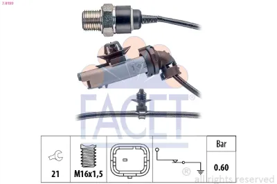 Датчик давления масла FACET 70199