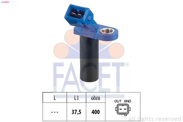 Датчик коленвала 90304 Facet