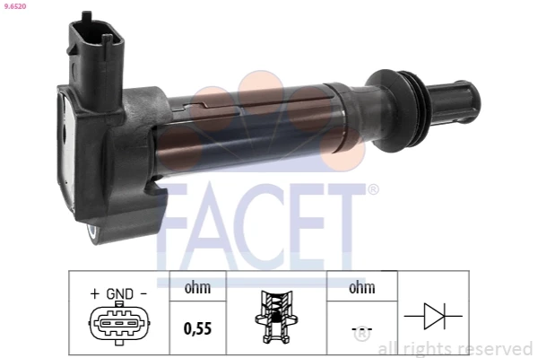 Катушка зажигания 96520 Facet