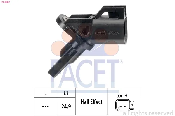 Датчик АБС передний 210002 Facet