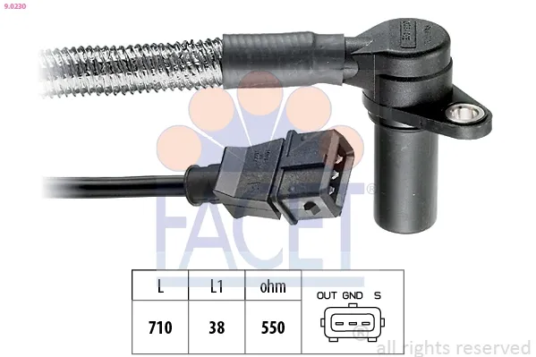 Датчик коленвала 90230 Facet