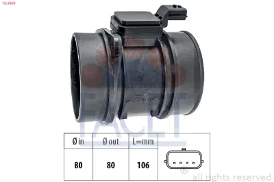 Датчик потока (расхода) воздуха, расходомер M.A.F. - (Mass Airflow) FACET 101450