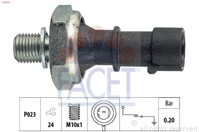 Датчик давления масла FACET 70170