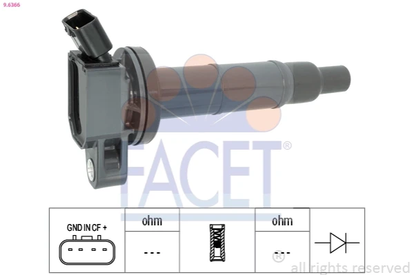 Катушка зажигания 96366 Facet