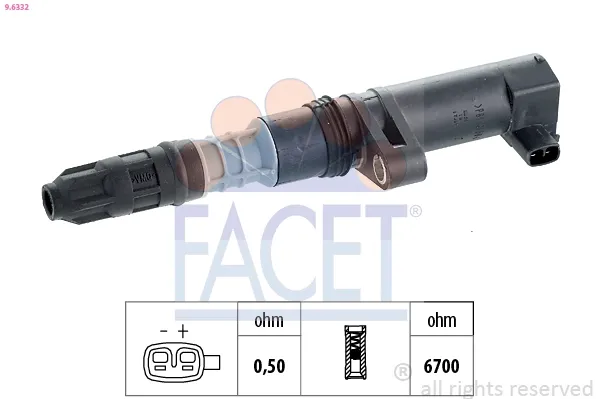 Катушка зажигания 96332 Facet