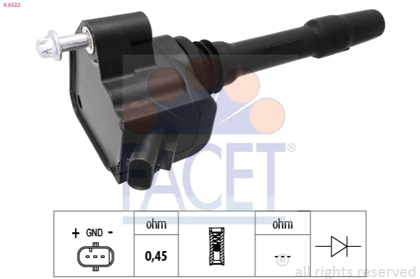 Катушка зажигания 96532 Facet