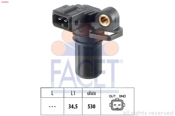 Датчик коленвала 90323 Facet