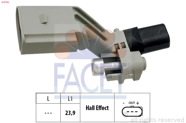 Датчик коленвала 90742 Facet